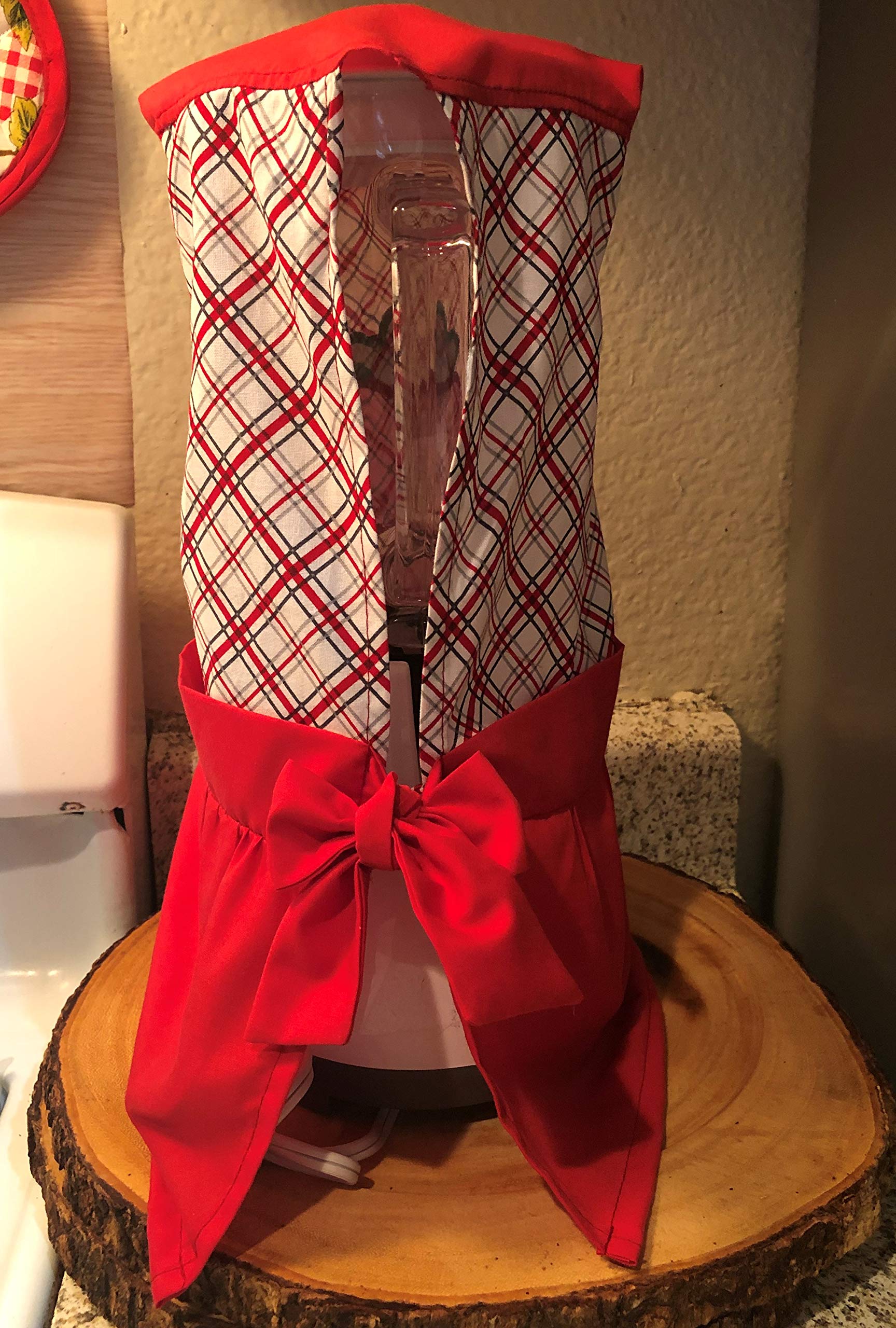 Embroidered Apple OSTER Blender Cover with Bow for Kitchen Decor