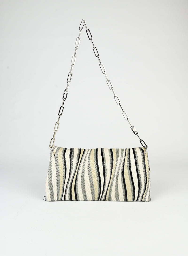 Gucci White and Black Beaded Handbag for Women - Elegant Designer Purse for Parties, Weddings & Evening Events
