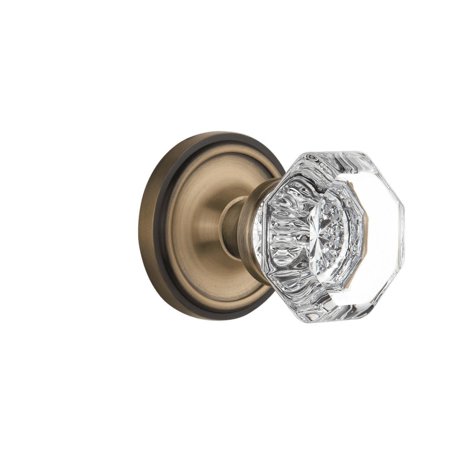 Vintage Waldorf Knob Classic Rosette in Antique Brass - Perfect for Cabinet Hardware, Drawer Pulls & Home Decor Upgrade