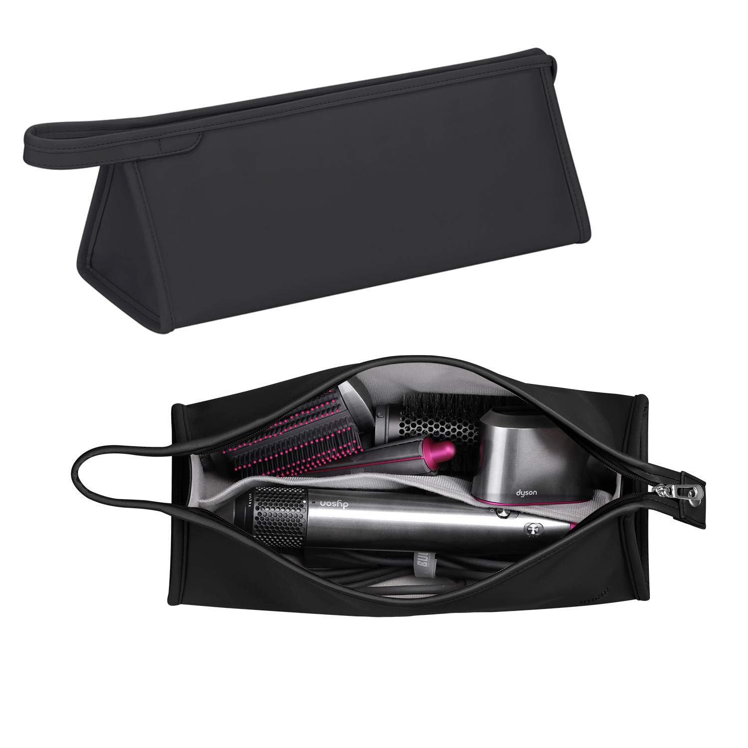 Premium PU Leather Travel Case for Dyson Airwrap & Shark Flexstyle - Waterproof, Anti-Scratch, Dustproof Storage Organizer | Perfect Travel Accessory for Hair Styling Tools (Ideal for Vacation, Business Trips & Daily Use)