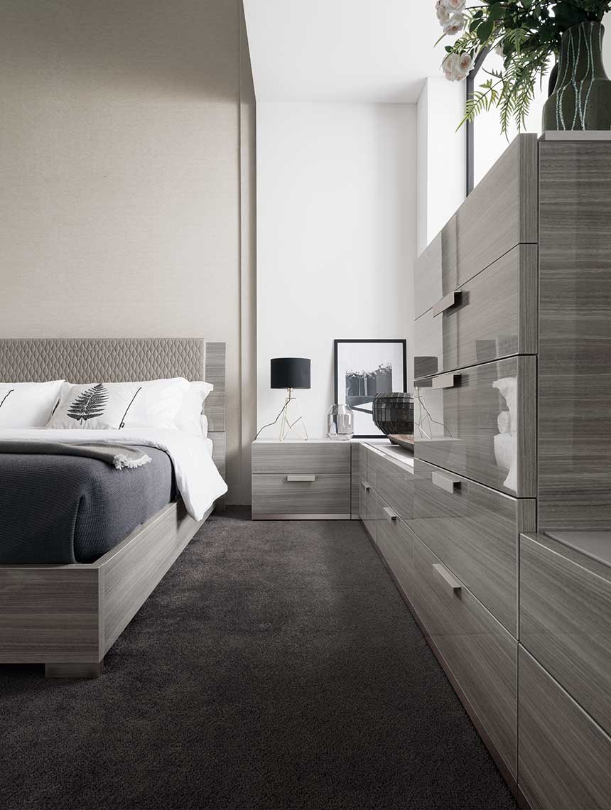 ALF IRIS BEDROOM COLLECTION - Modern Bedroom Furniture Set with Nightstand & Dresser - Perfect for Master Bedroom, Guest Room & Apartment Decor