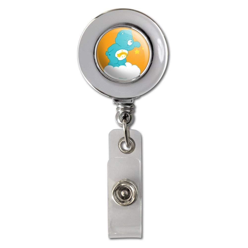 Care Bears Wish Bear Retractable Badge Reel - Chrome ID Card Holder Clip for Work, School, Nursing & Security Professionals