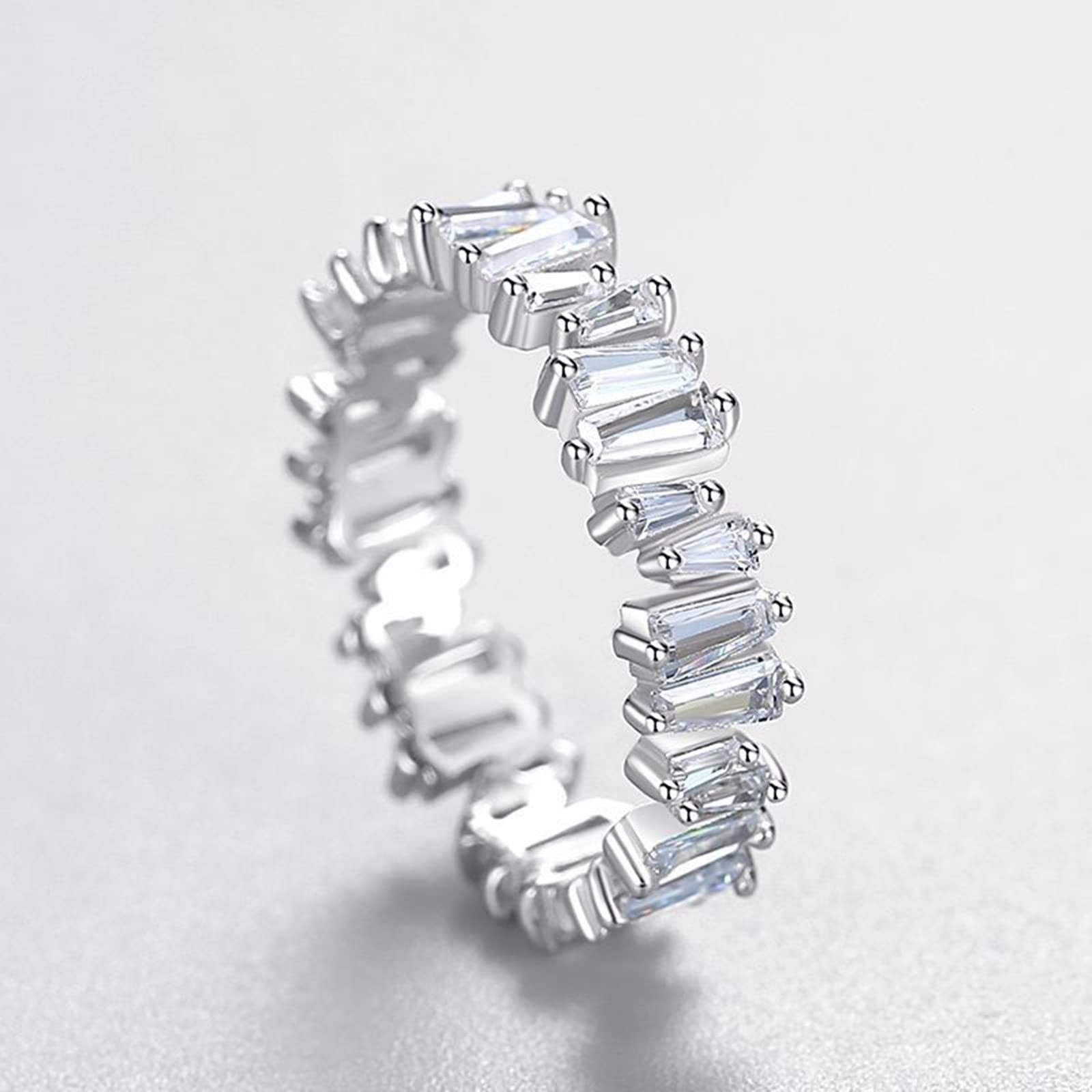 925 Sterling Silver Cubic Zirconia Engagement Ring & Wedding Band Set for Women - Elegant Irregular Design, Perfect for Proposals, Anniversaries & Bridal Jewelry
