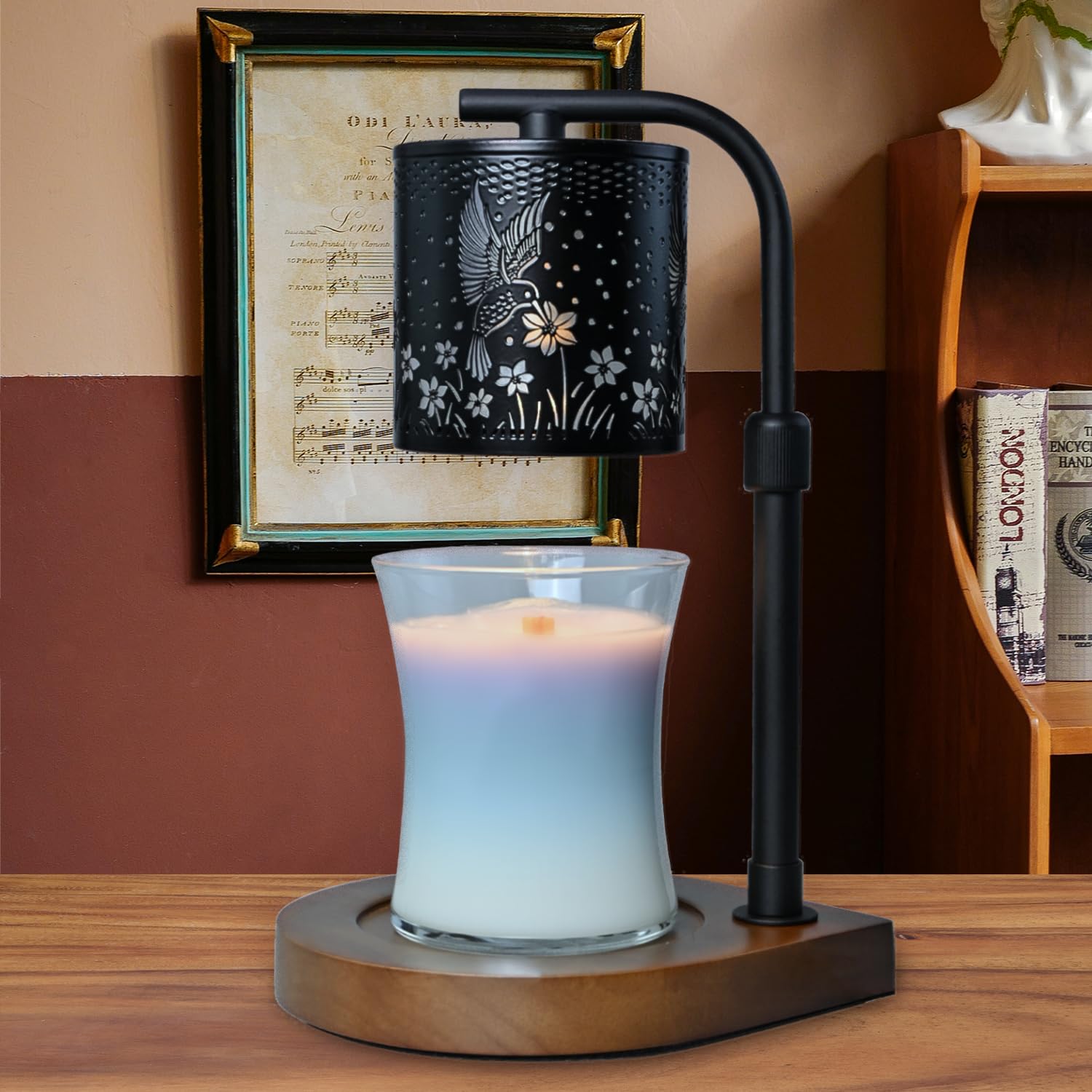 Hummingbird Candle Warmer Lamp with Timer - Perfect Birthday & Housewarming Gift, Jar Candle Warmer with 2 Bulbs for Home Decor, Romantic Dinner, Spa Relaxation & Holiday Ambiance