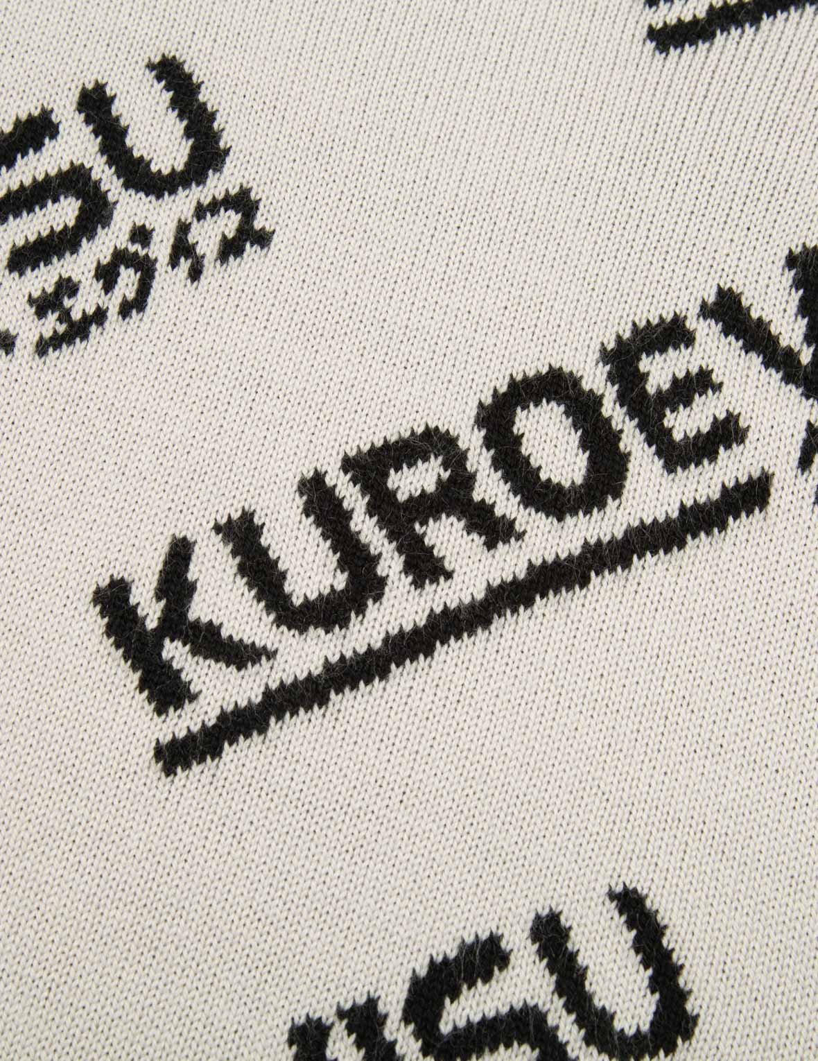 Monogram Intarsia Turtleneck Sweater for Women - Cozy Knit Pullover with Unique Design, Perfect for Fall & Winter Fashion, Office Wear & Casual Outfits