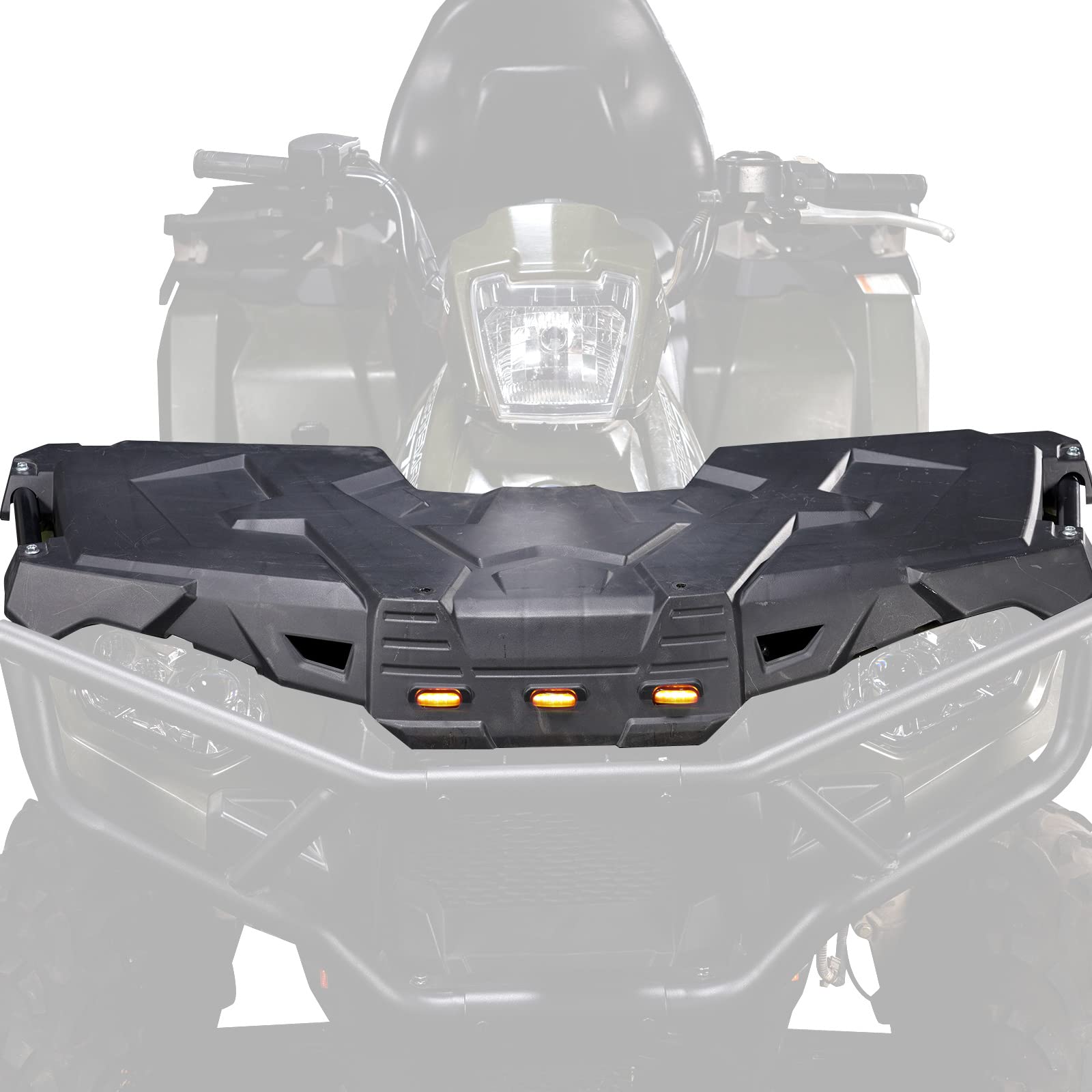 Polaris Sportsman 570 450 Front Rack with LED Lights | UTV PRO Kit Accessories for 2017-2021 Models | Hood Spotlight Replacement for OEM #2636440-070 | Perfect for Off-Roading, Hunting & Farm Work