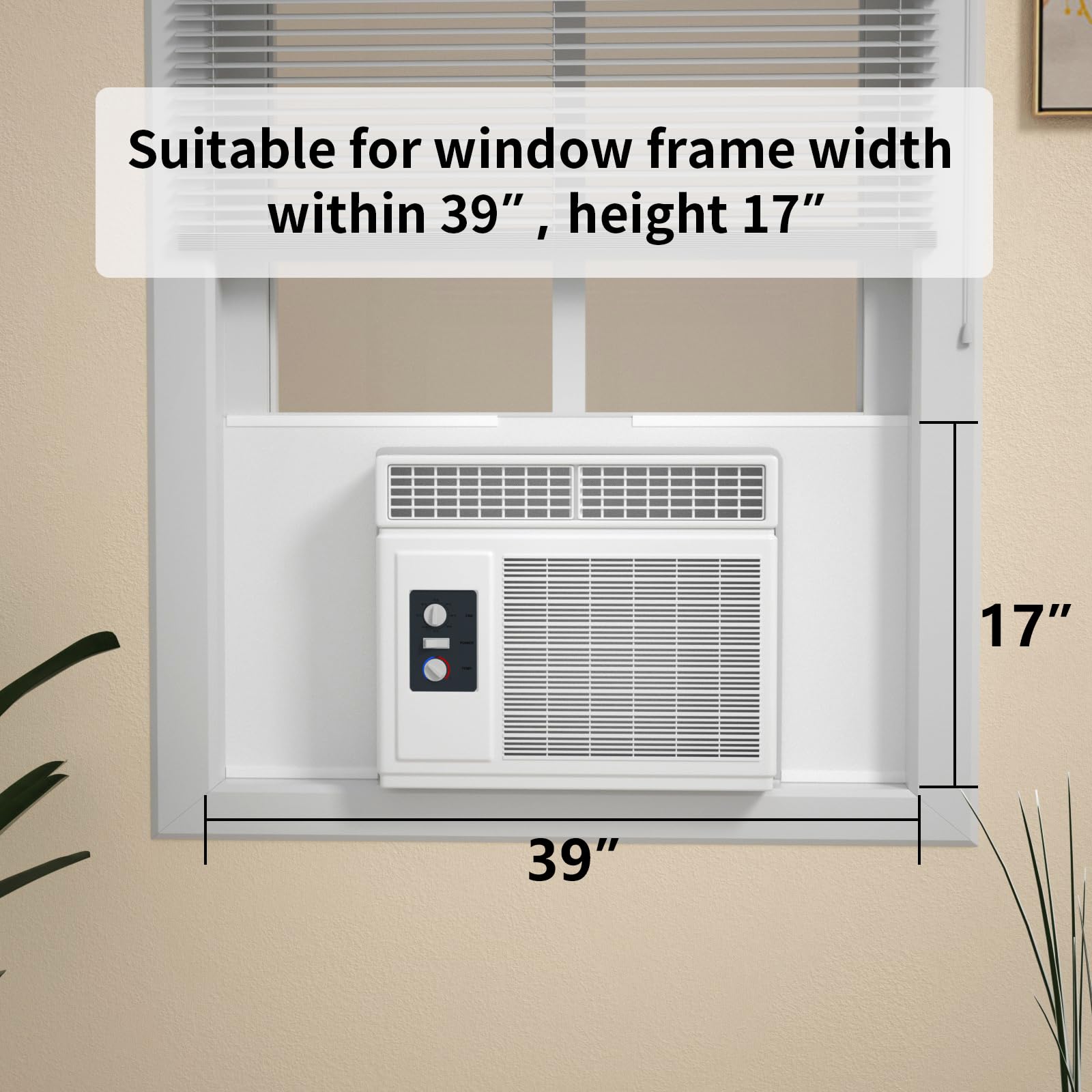 Energy Efficient SZZSAF Window Air Conditioner Side Insulated Panel - 1PC Full Surround Insulation Kit for Summer & Winter - White Foam Seal Draft Stopper for Home & Office Window AC Units - Blocks Heat, Cold Air & Noise