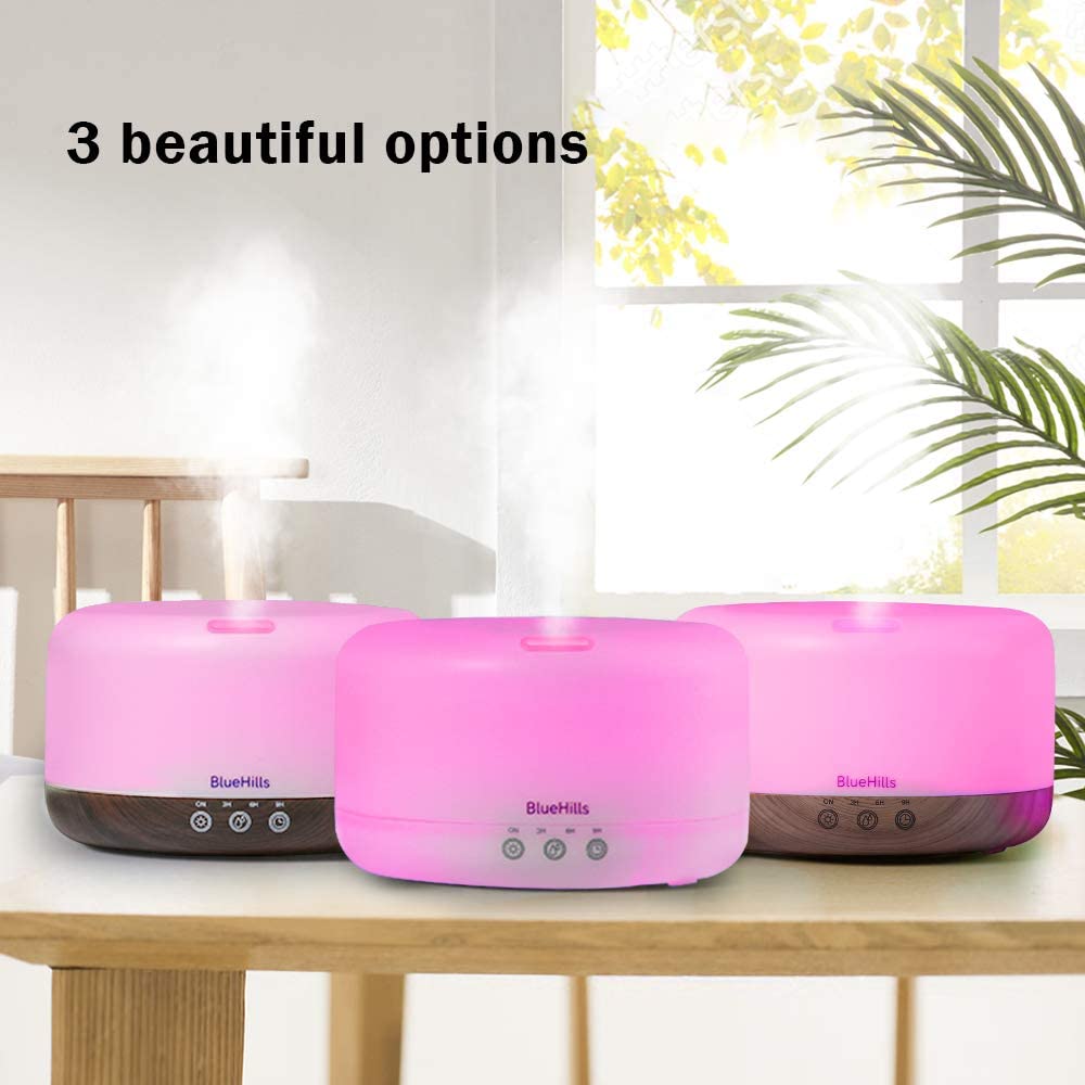 Premium 1000ml XL Aromatherapy Essential Oil Diffuser & Humidifier for Large Rooms - 18 Hour Runtime, 1L Capacity, Remote Control, 7 Color Mood Lights (White) - Perfect for Home Spa, Yoga Studio, Bedroom Relaxation and Office Aromatherapy