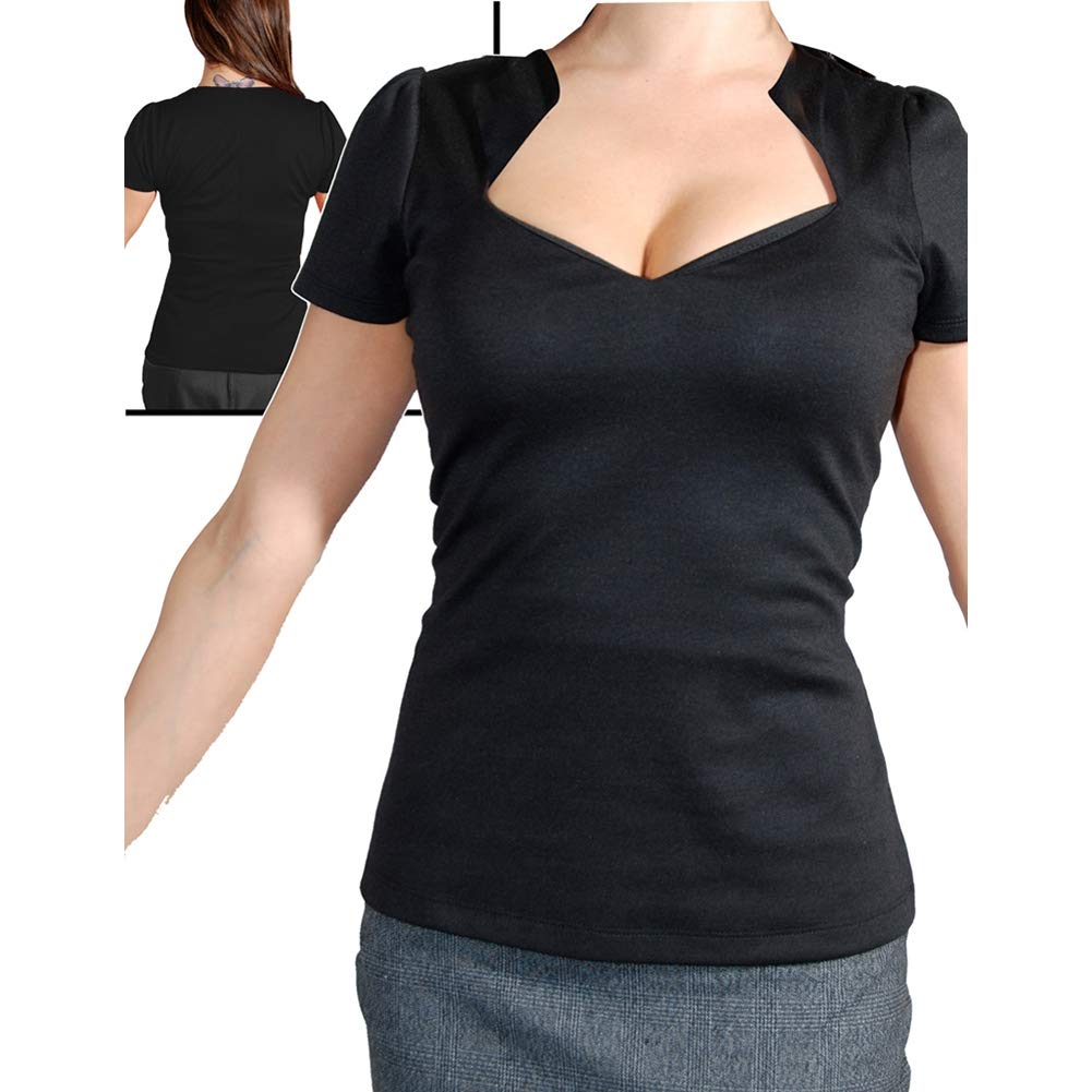 Steady Clothing Women's Sophia Top - Black Plus Size 4XL - Casual Blouse for Work, Date Night & Everyday Wear