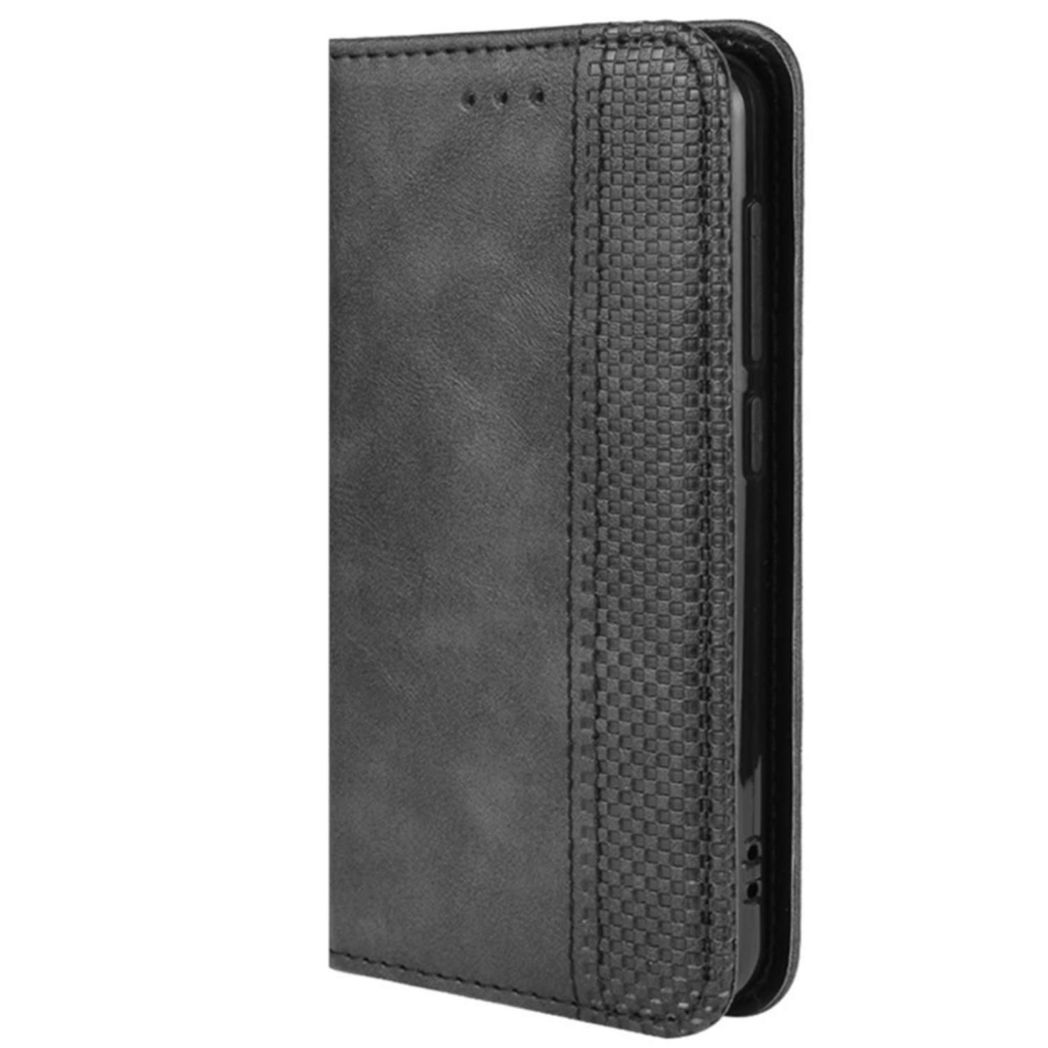Premium PU Leather Magnetic Wallet Case for ZTE Blade A3 2019 & Blade L8 - Shockproof Flip Cover with Card Slots & RFID Protection (Black) - Perfect for Work, Travel & Everyday Use