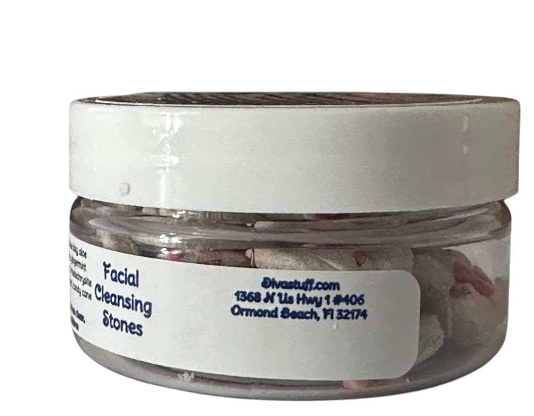 Best Christmas Candy Cane Facial Cleansing Stones for Oily & Acne-Prone Skin - Natural Exfoliating Skincare Gift for Women - Perfect for Holiday Self-Care & Spa Nights