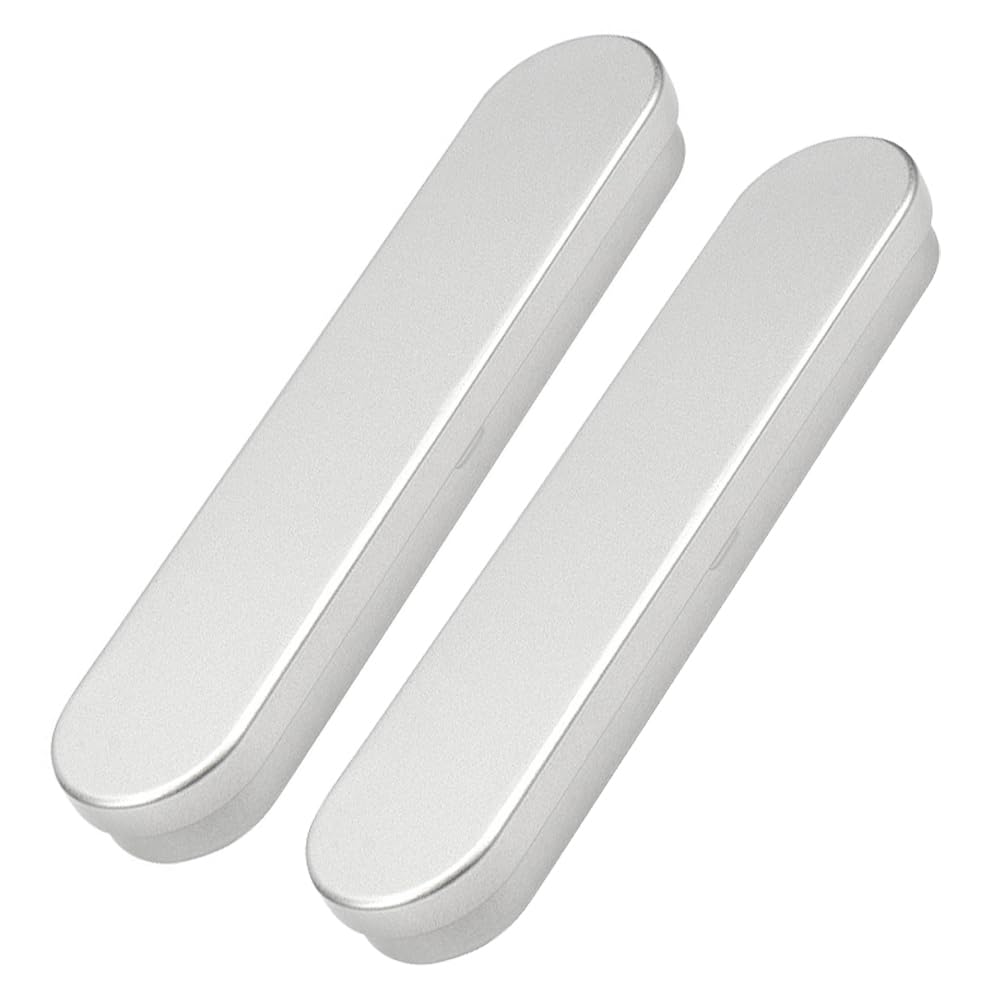 2-Piece Metal Eyelash Tweezer Storage Case Box with 2 Slots - Professional Lash Tweezer Organizer for Salon, Travel & Home Use - Silver