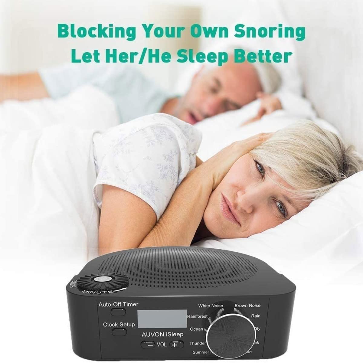 Portable White Noise Machine for Adults & Babies - Adaptive Sound Technology with Non-Looping Nature Sounds, Fan Sounds | Perfect for Sleep, Meditation, Office Focus & Nursery Soothing