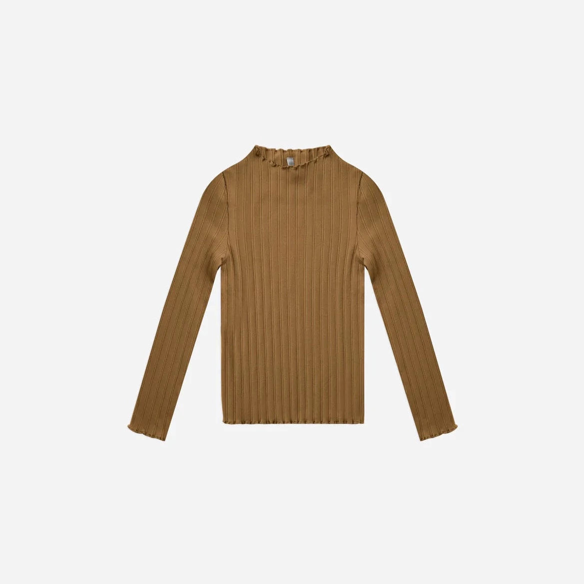 Rylee + Cru Chartreuse Long Sleeve Ribbed Cotton Tee for Kids - Soft & Comfortable Everyday Wear for School & Play