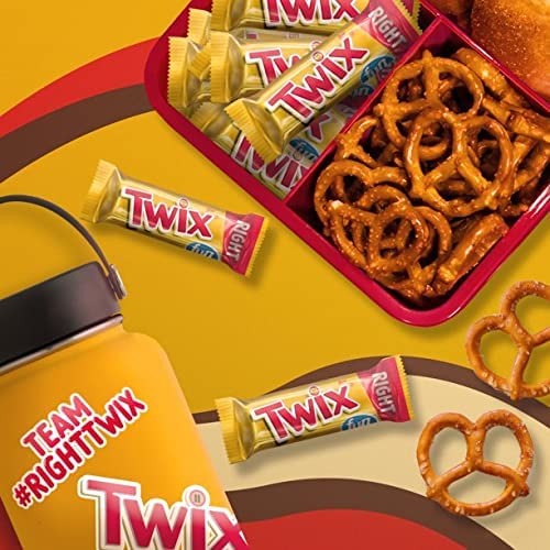 Twix Left & Right Caramel Milk Chocolate Fun Size Candy Bars - Individually Wrapped Bulk Snack Pack (4 lb) - Perfect for Halloween, Party Favors, Office Treats & Road Trips