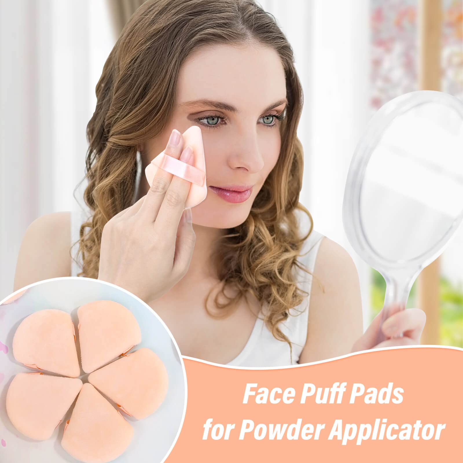 Thrilez 20pcs Triangle Makeup Powder Puffs - Soft Loose & Pressed Powder Applicators for Face & Eye Setting - Premium Beige Cosmetic Sponge Puffs for Flawless Makeup Application - Perfect for Daily Use, Travel & Professional Makeup Kits