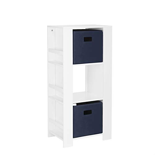 White With Navy Bins