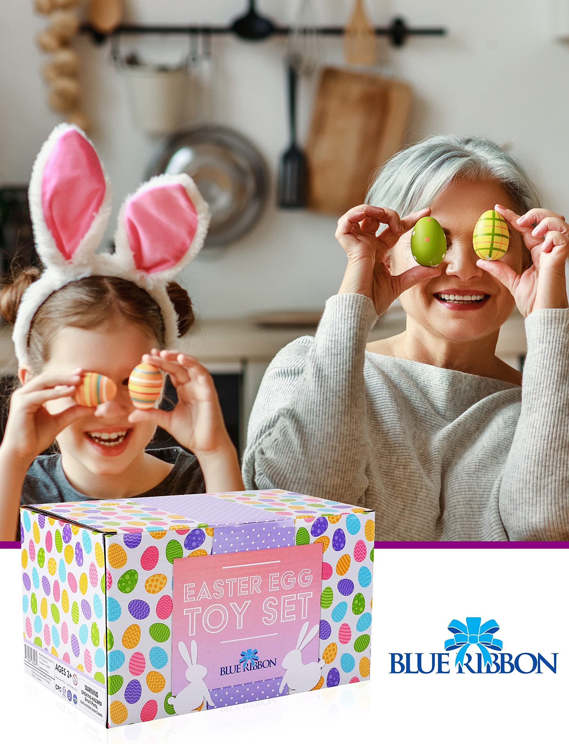 48-Piece Colorful Easter Eggs with Surprise Toys Inside - Perfect for Kids' Easter Basket Fillers, Egg Hunts & Party Favors
