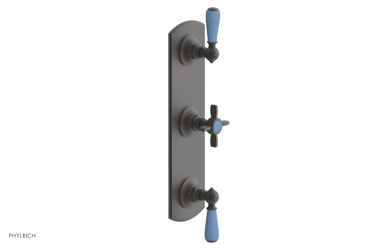 Jamestown Thermostatic Shower Valve with Dual Volume Control & Light Blue Accents - 4740 Series | Perfect for Modern Bathroom Renovations & Spa-Like Shower Experiences
