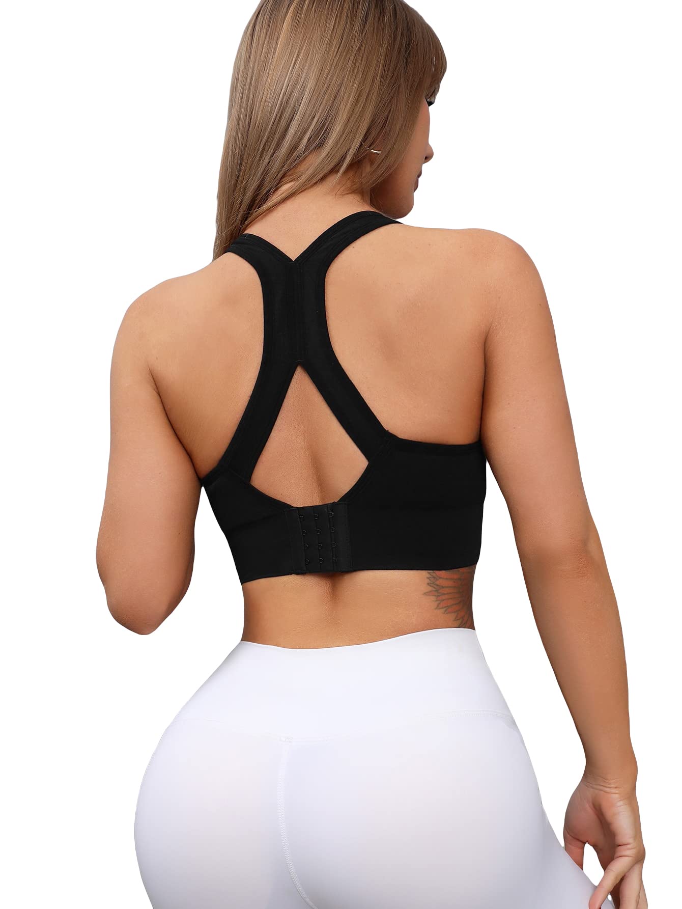 CozyEase Women's Crisscross Back Sports Bra - Breathable Workout Top with Round Neck & Solid Design - Perfect for Yoga, Gym & Running