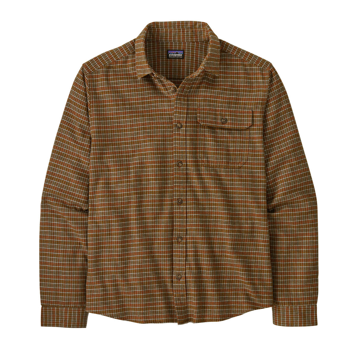 Men's Long Sleeve LW Fjord Flannel Shirt - Soft Plaid Button Down for Casual Wear & Outdoor Activities