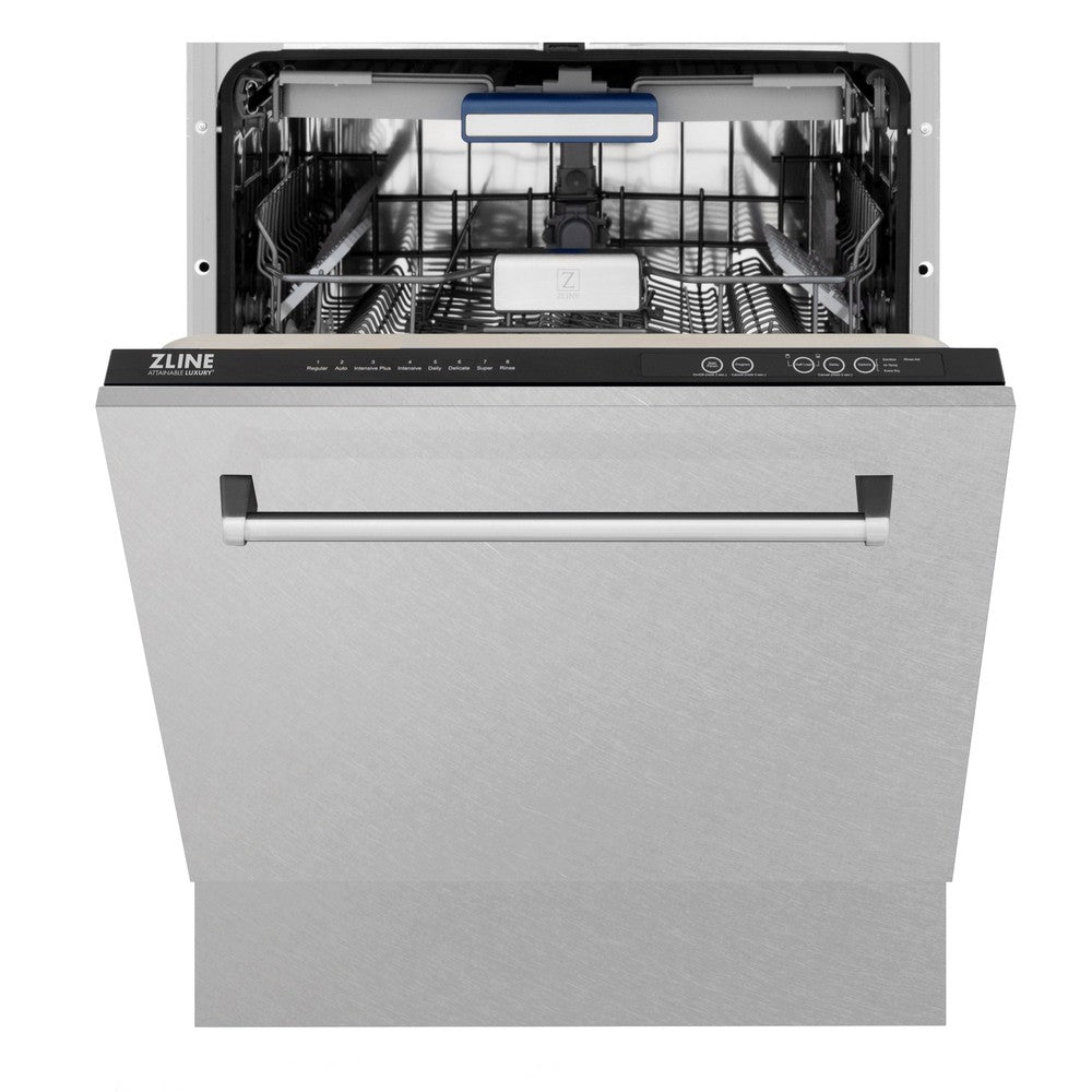 ZLINE 36 Inch Professional Kitchen Package - Stainless Steel Dual Fuel Range, Ducted Range Hood & Tall Tub Dishwasher Set for Modern Home Cooking & Entertaining