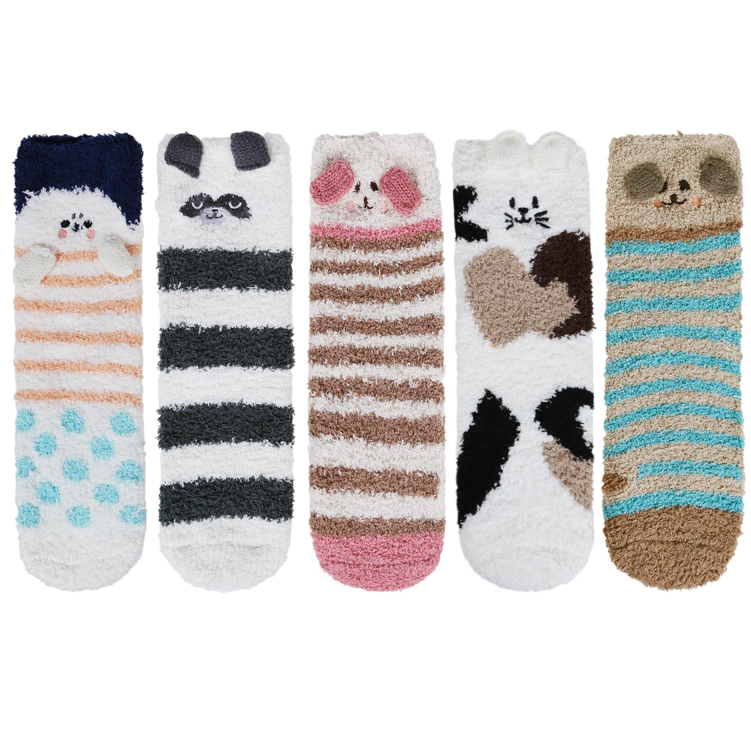 Cozy Cat Fuzzy Socks for Women - Warm Winter Slippers for Christmas Gifts