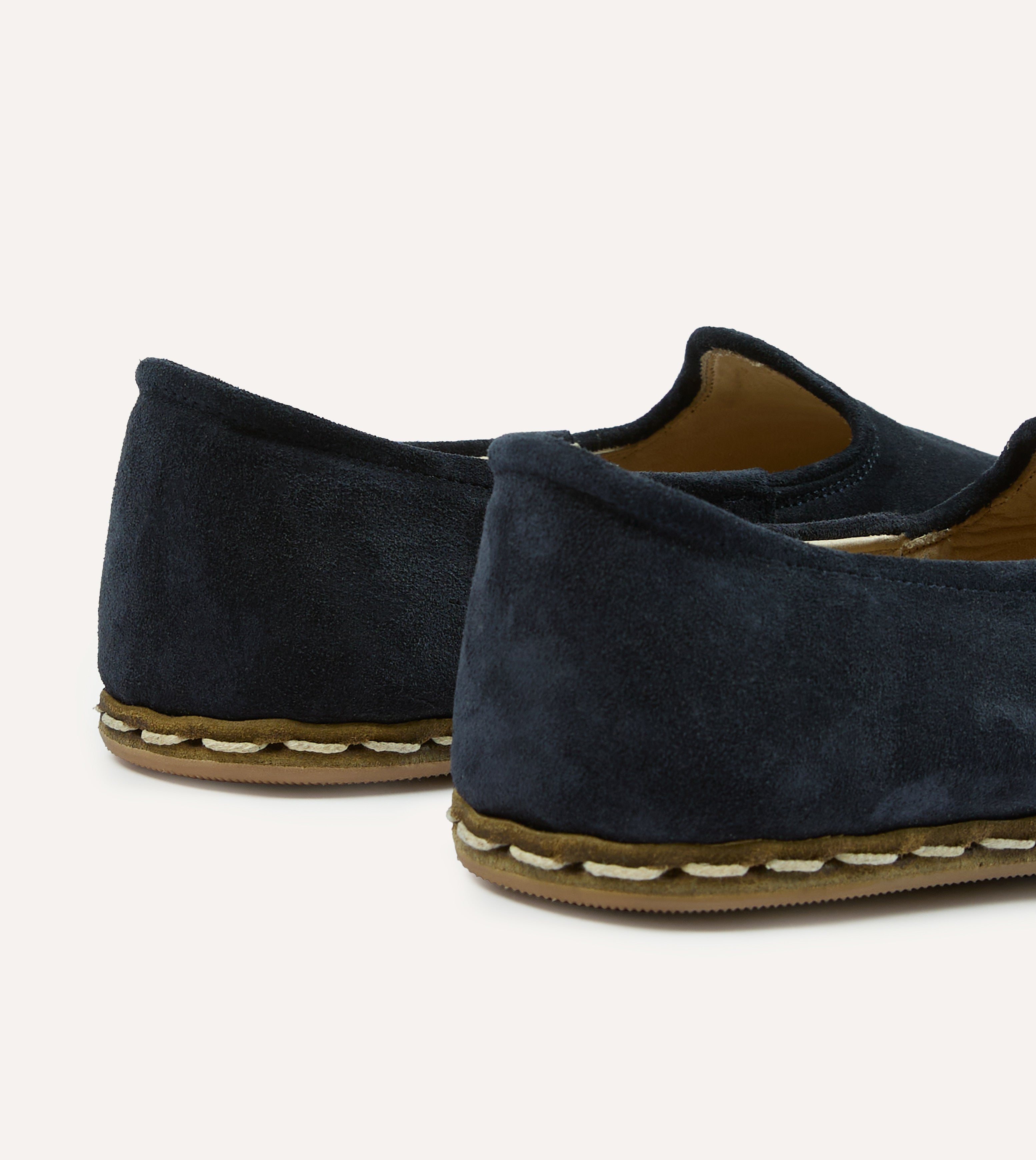 Sabah Oxford Navy Suede Shoes - Classic Men's Casual Loafers for Business & Travel | Comfortable Slip-On Shoes for Office, Walking & Daily Wear