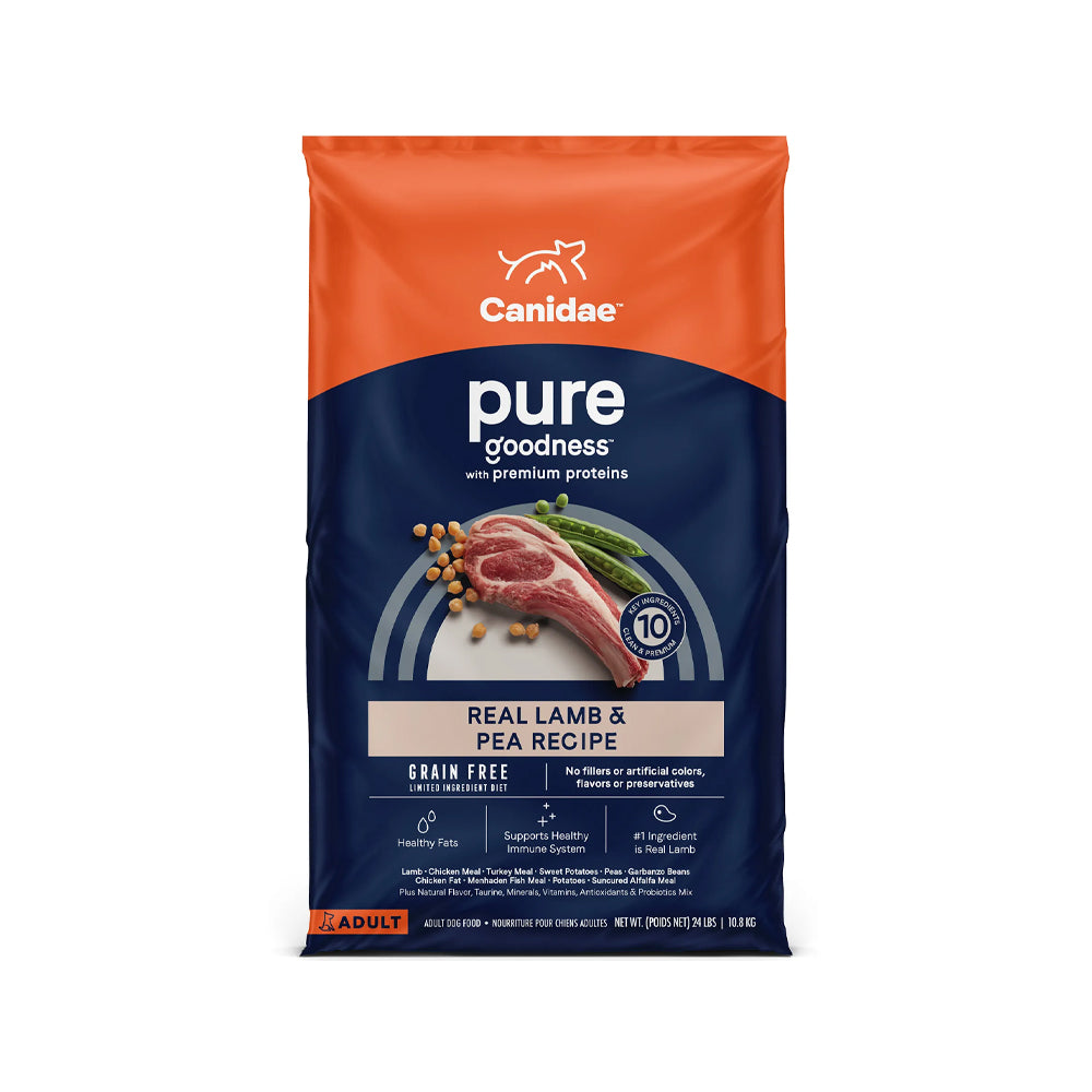 PURE Grain Free Dog Dry Food - Lamb & Pea Recipe for Adult Dogs - High Protein, Natural Ingredients for Healthy Skin & Coat - Perfect for Sensitive Stomachs & Allergies - Ideal for Daily Feeding & Active Lifestyles