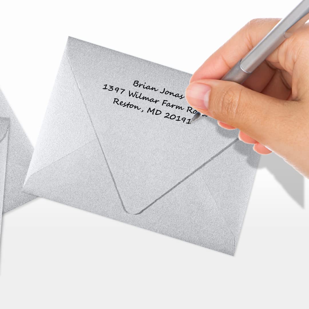 Premium A2 Contour Flap Envelopes (4 3/8 x 5 3/4 Inches) - 1000 Pack Silver Metallic Business Envelopes for Wedding Invitations, Greeting Cards & Professional Correspondence