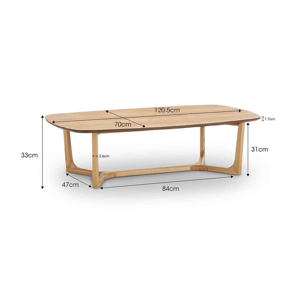 Ashwood Oval Coffee Table - Modern Living Room Centerpiece for Home Decor | Stylish & Durable Wooden Table for Coffee, Books & More