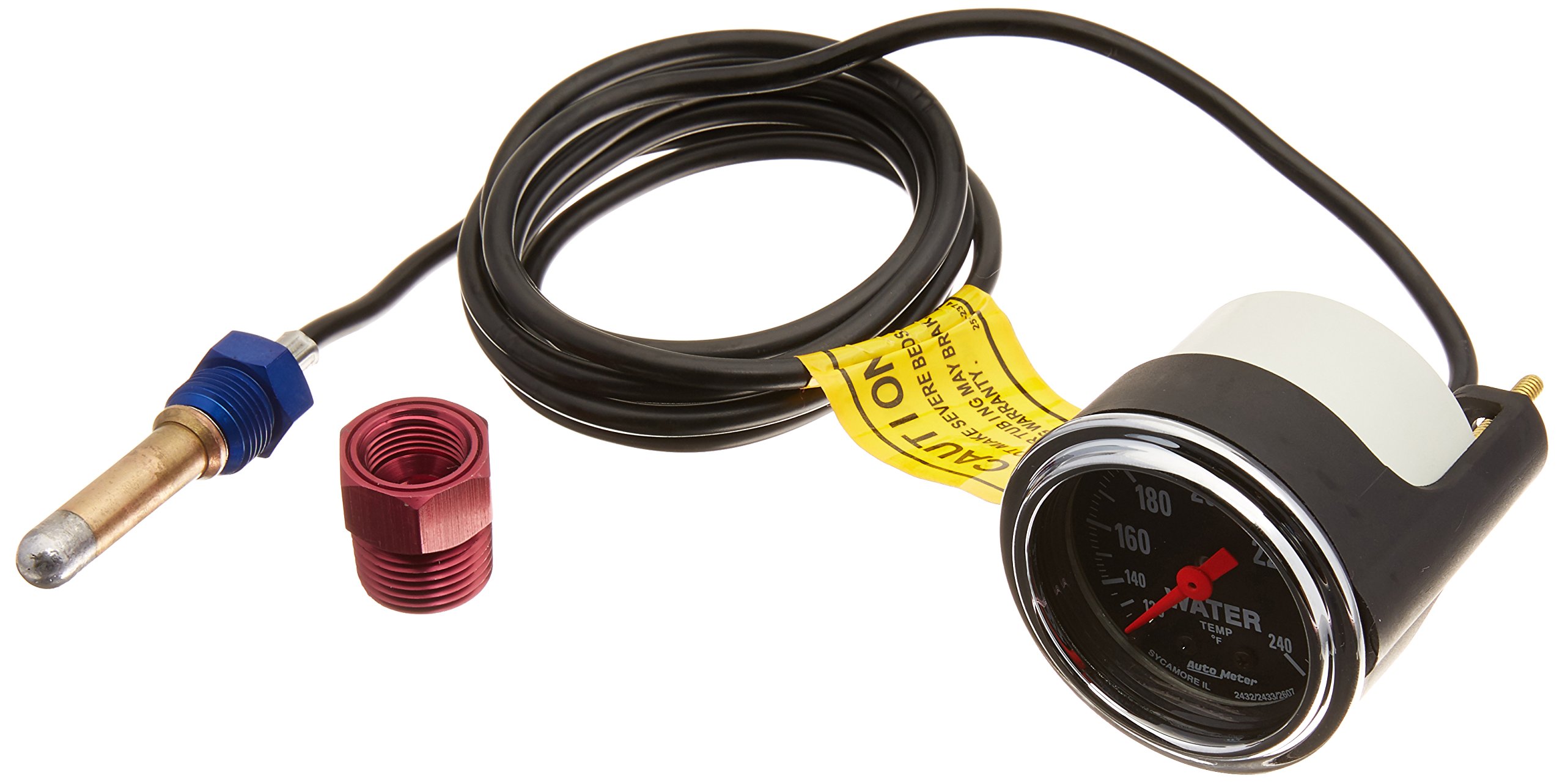 AUTO METER 2432 Traditional Chrome Mechanical Water Temperature Gauge - 2-1/16