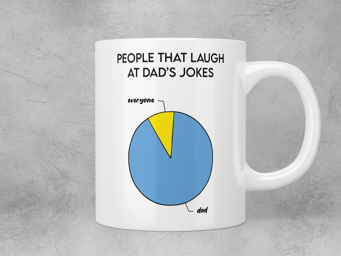 Funny Dad Jokes Pie Chart Coffee Mug - Perfect Gift for Father's Day, Birthday & Office Humor