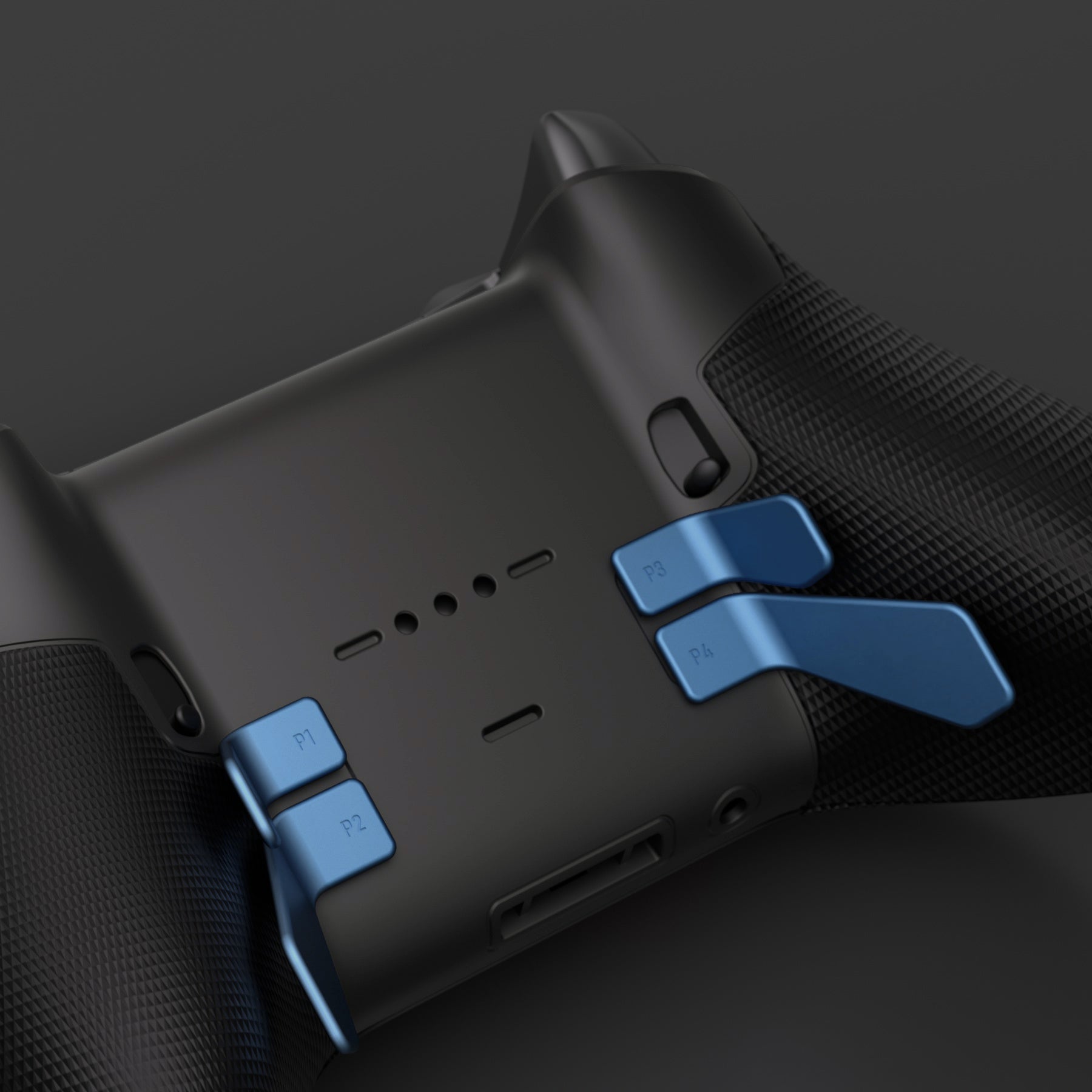 eXtremeRate Metallic Neptune Blue 6-in-1 Replacement Interchangeable Paddles for Xbox One Elite & Elite Series 2 Controller - Enhanced Gaming Performance for FPS, Racing & Competitive Play