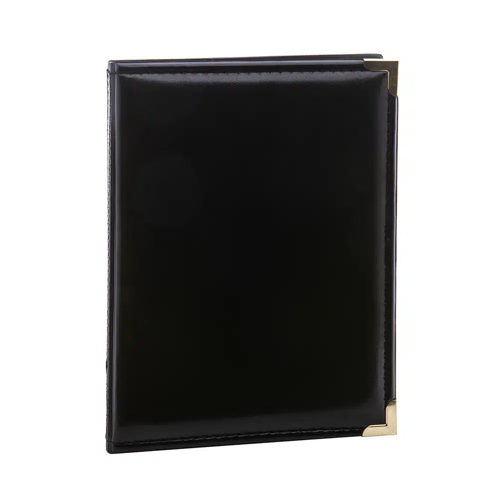 Kenro Carlton 5x7 Mini Photo Album Black - Perfect for Wedding, Baby, and Travel Memories Scrapbooking