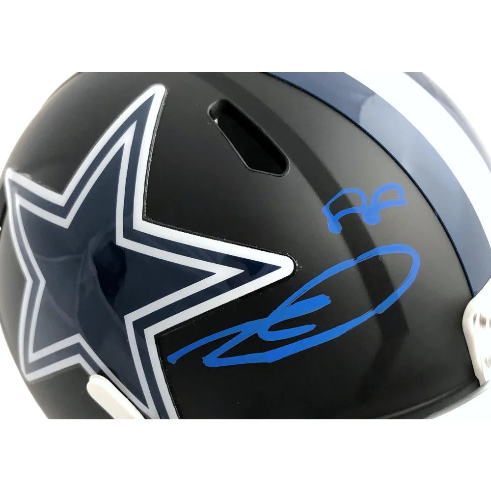 Ceedee Lamb Autographed Dallas Cowboys Speed Eclipse Black Mini Helmet with COA - Perfect for NFL Fans, Collectors & Man Cave Decor