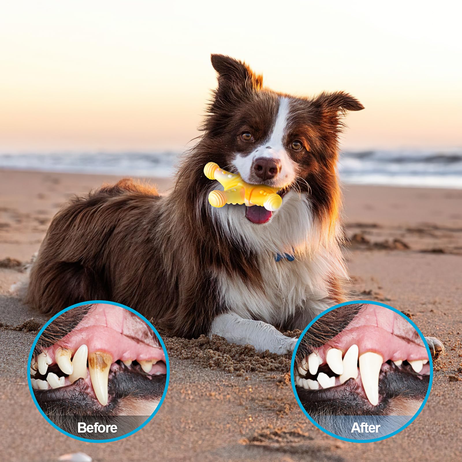 KXK 3-Pack Indestructible Dog Toys for Aggressive Chewers - Durable Chew Toys for Large & Medium Breed Dogs - Super Tough Dog Bone Toys for Powerful Chewers - Perfect for Playtime, Training & Anxiety Relief