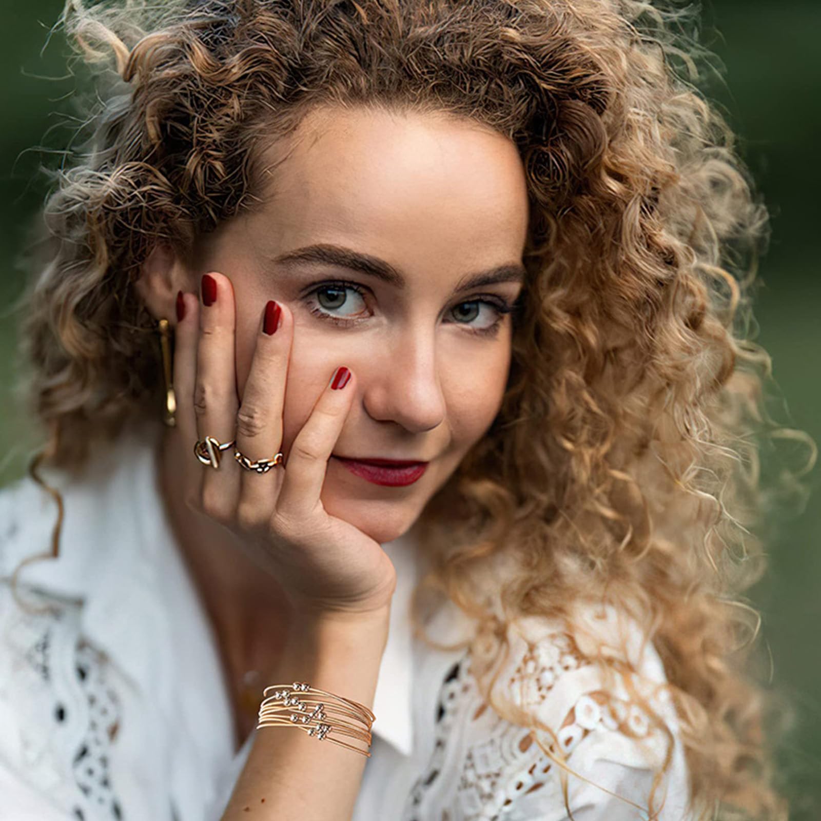 Stylish Guitar String Bracelets for Women - Boho Stackable Link Bracelet Set in Gold Strands | Perfect for Music Lovers, Festival Wear & Layered Jewelry Looks