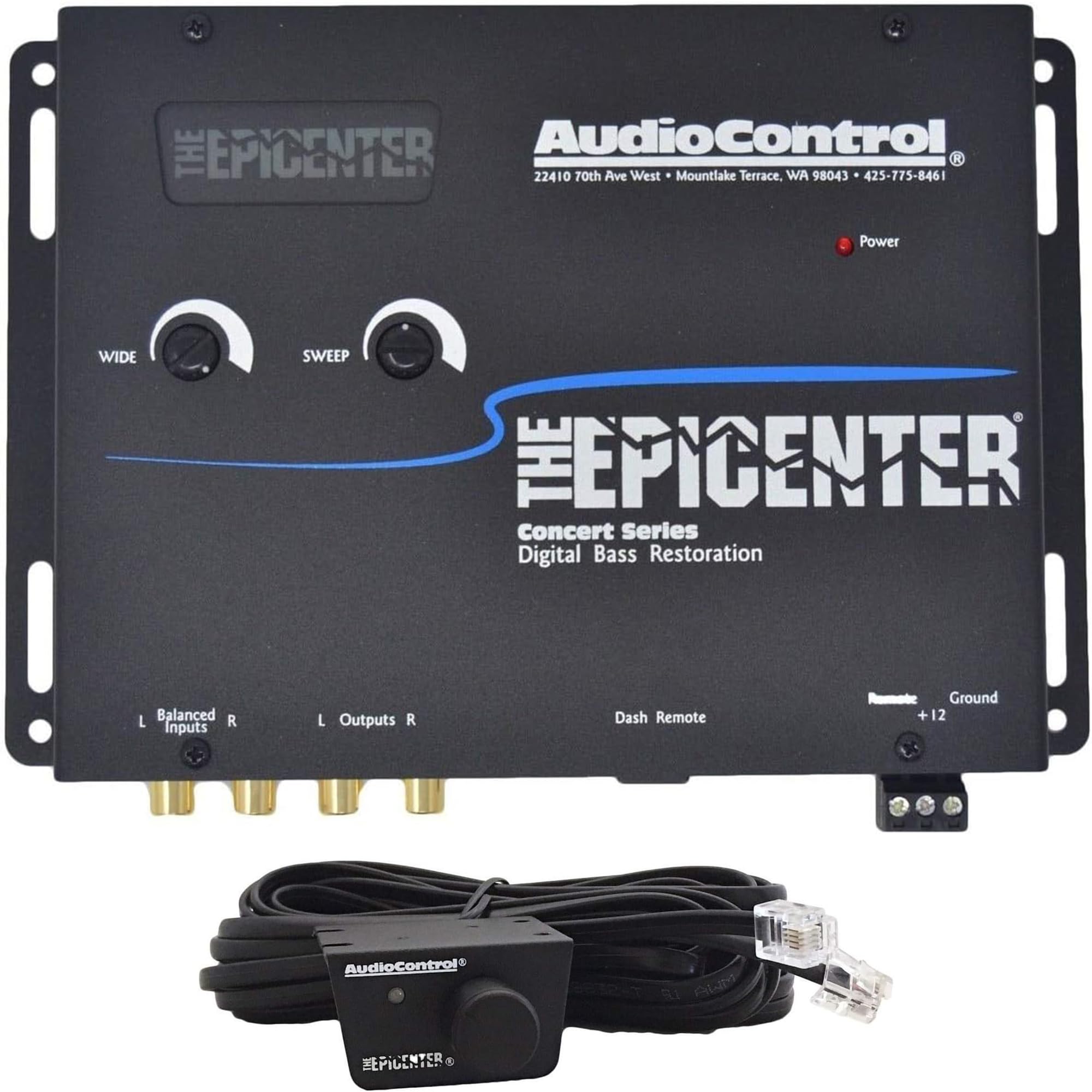 Digital Bass Restoration Kit - Epicenter Bass Processor with 3ft & 17ft Oxygen-Free RCA Cables - Enhanced Bass Boost & Remote Control for Car Audio Systems - Perfect for Deep Bass Enhancement in Vehicles, Trucks & Home Theater Setups