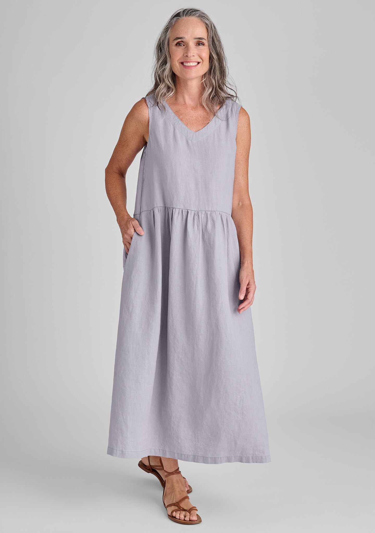 Flax Full Dress - Linen Maxi Dress for Women | Summer Boho Beach Dress | Perfect for Vacations, Weddings & Casual Outings