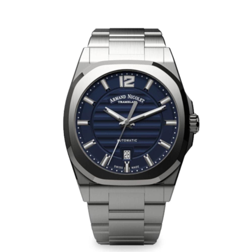 ARMAND NICOLET A660AAA BU MA4660AA Men's Luxury Automatic Watch with Genuine Leather Strap - Perfect for Business, Formal Occasions & Gift Giving