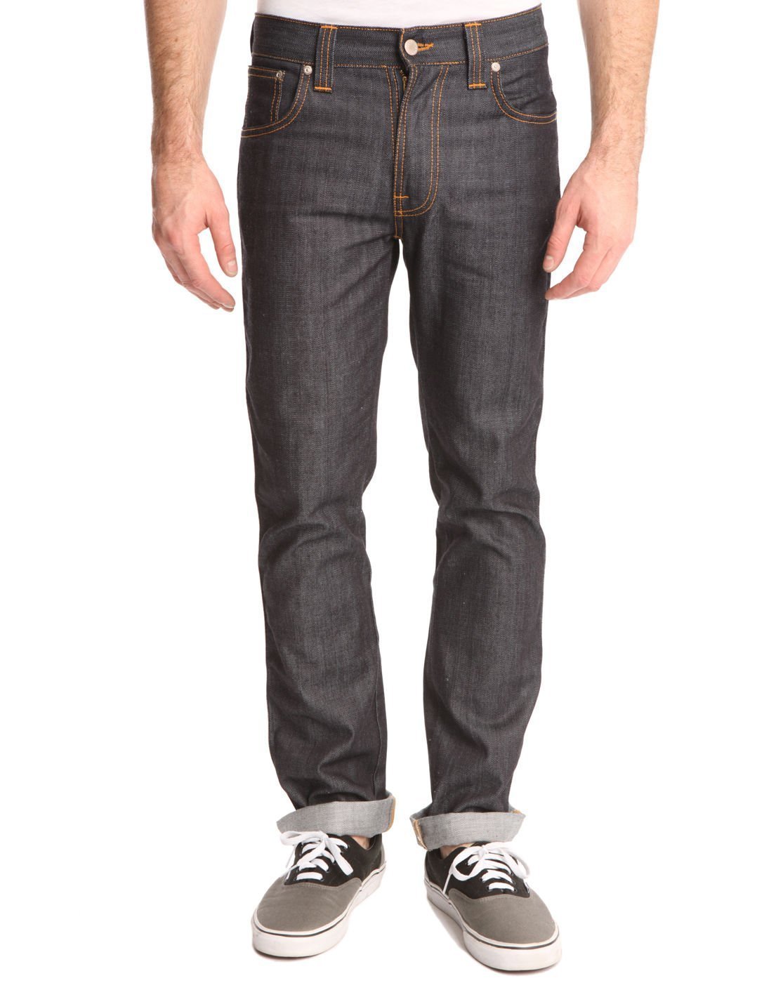 Nudie Jeans Men's Slim Jim Dry Broken Twill Slim Fit Jeans | Comfortable & Stylish for Casual Wear, Work & Night Out