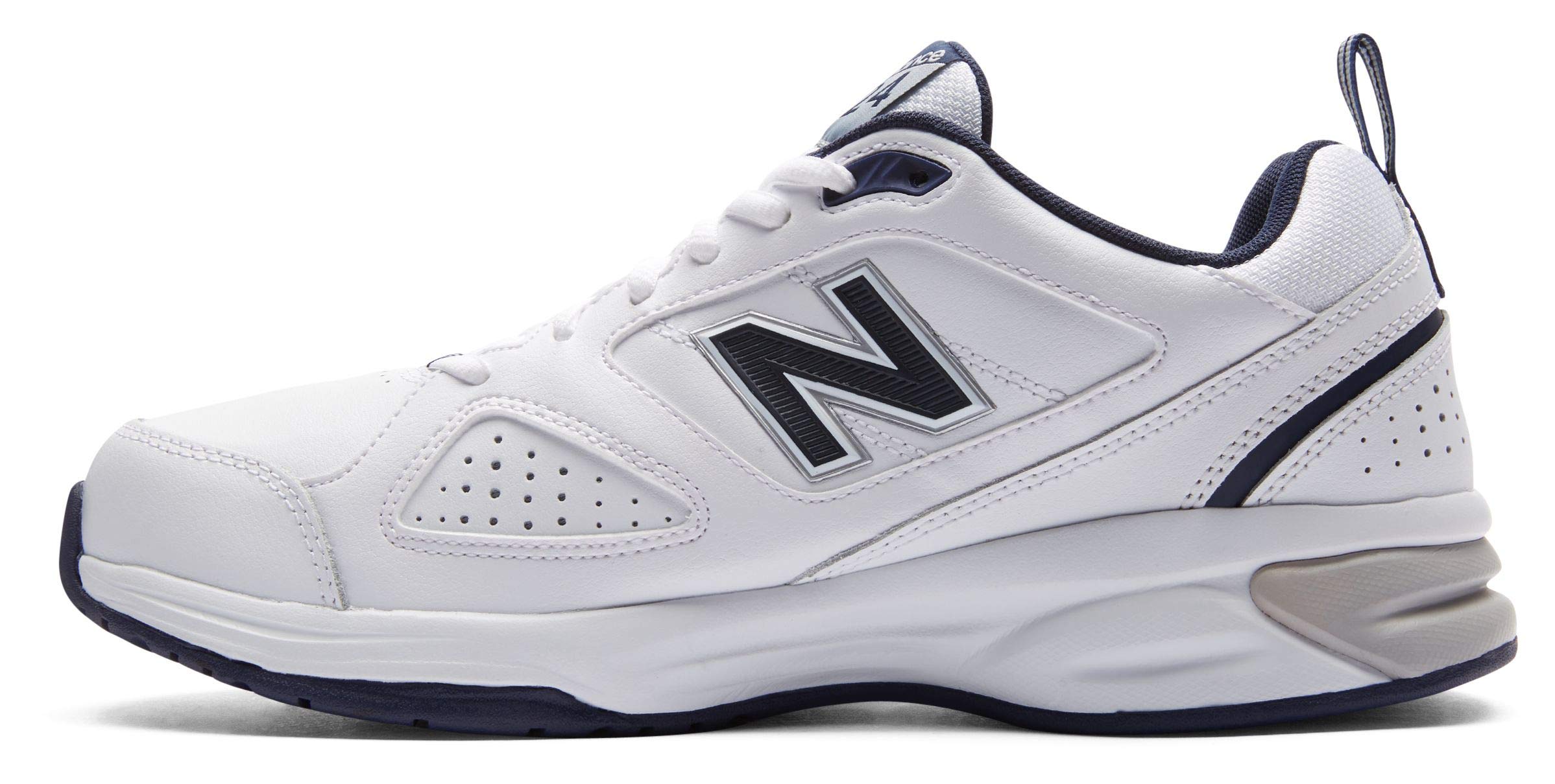 New Balance Men's 574 Classic Running Shoes - White/Navy, Size 40.5 | Lightweight Comfort Sneakers for Gym, Walking & Casual Wear