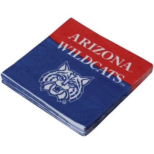 Westrick Paper Arizona Wildcats Beverage Napkins - 50 Count, Premium Quality for Parties, Tailgates & Game Day Celebrations - Perfect for Sports Fans & Themed Events