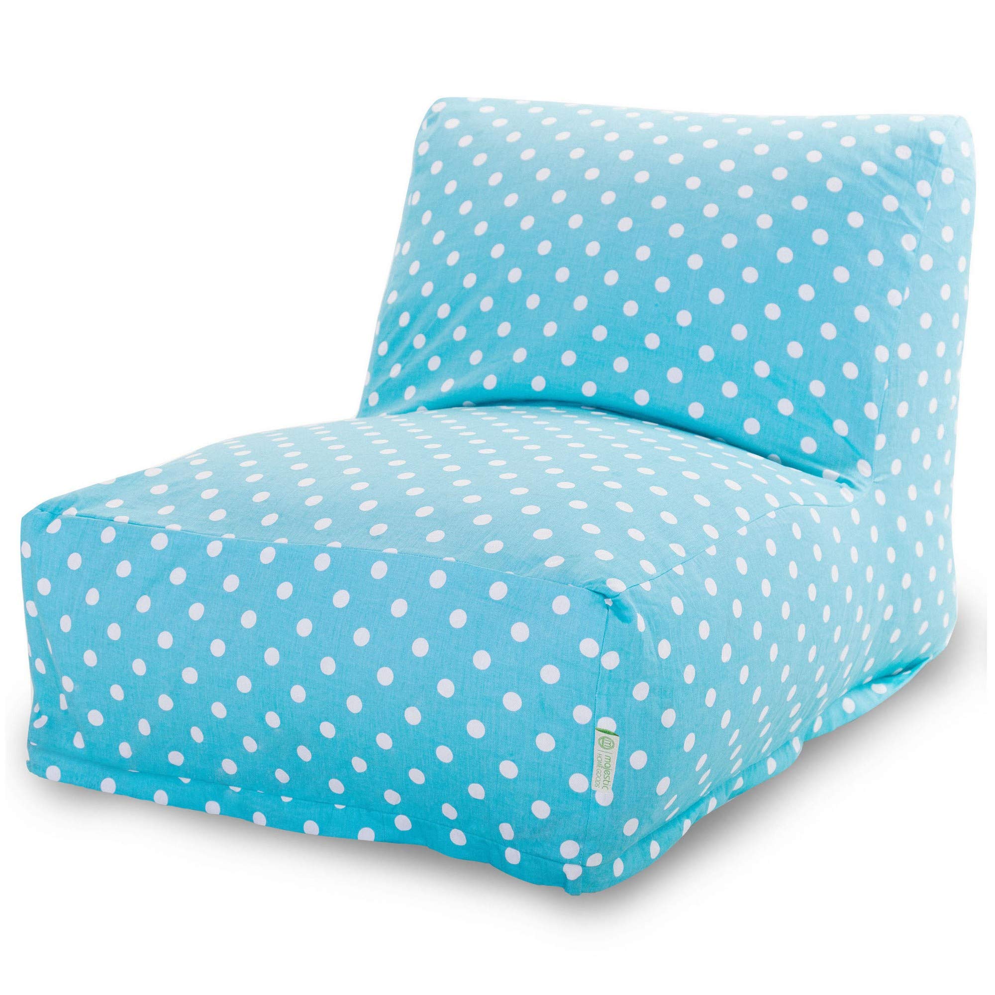 Aquamarine Small Polka Dot Bean Bag Chair - Soft Comfortable Lounge Chair for Kids & Adults - Perfect for Living Room, Bedroom, Game Room & Dorm Decor