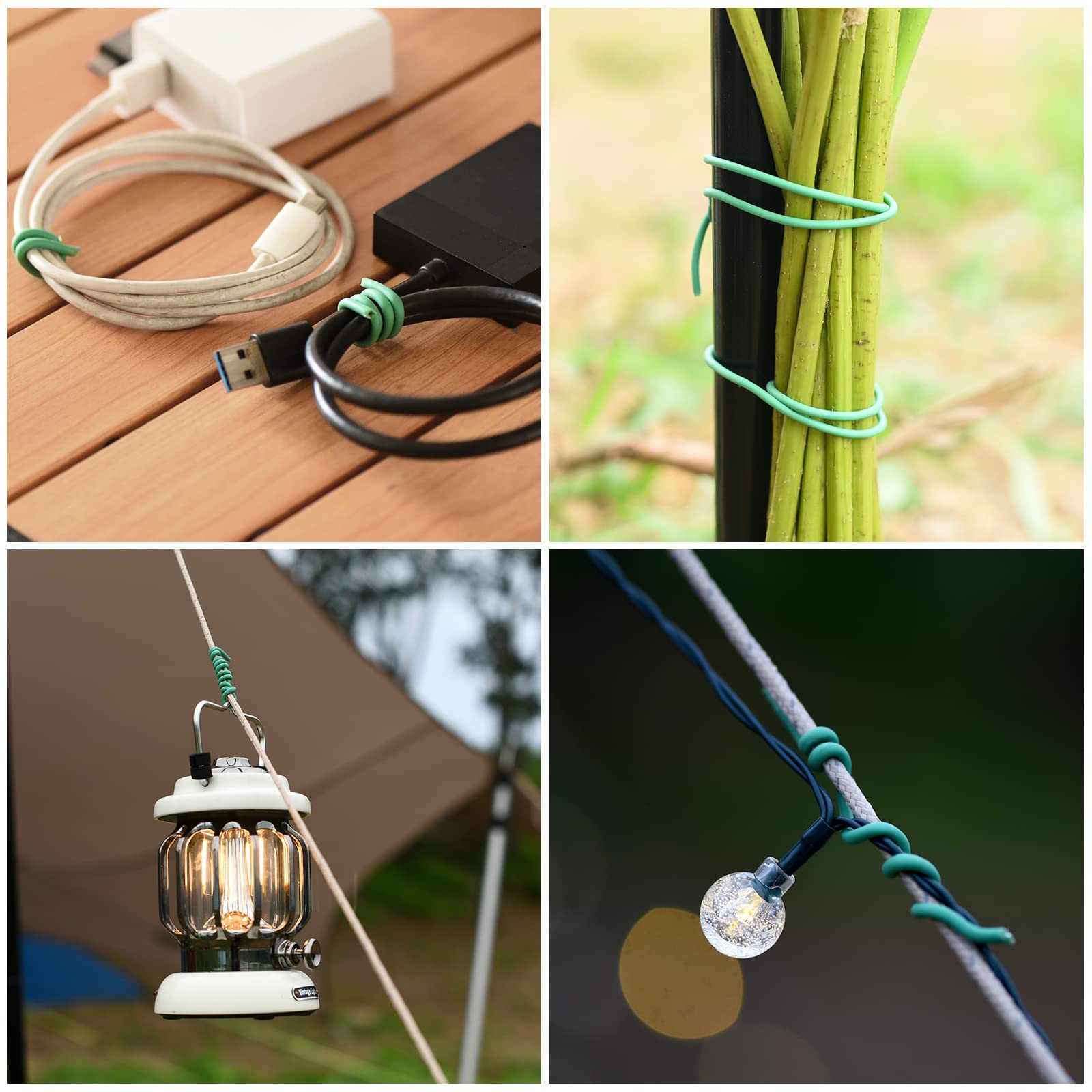 80 Feet Soft Plant Ties - Green Twist Ties with 20 PCS Clips for Gardening, Home Organization & Plant Support - 3mm Diameter - Perfect for Vine Training, Tomato Plants & DIY Home Decor