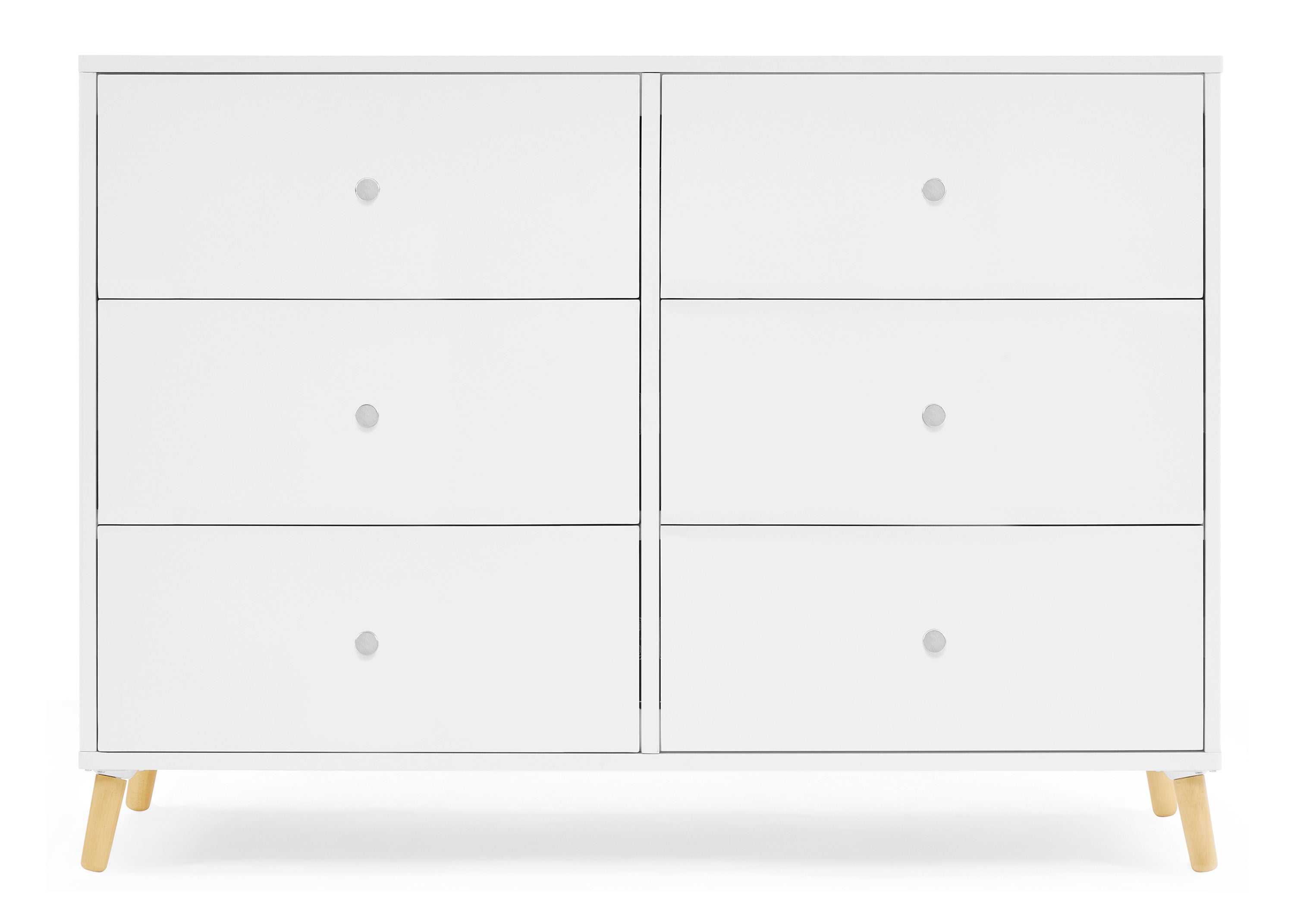 Jordan 6-Drawer Dresser with Interlocking Drawers - Sturdy Bedroom Storage Organizer for Clothes, Linens & Accessories - Perfect for Master Bedroom, Guest Room & Dormitory