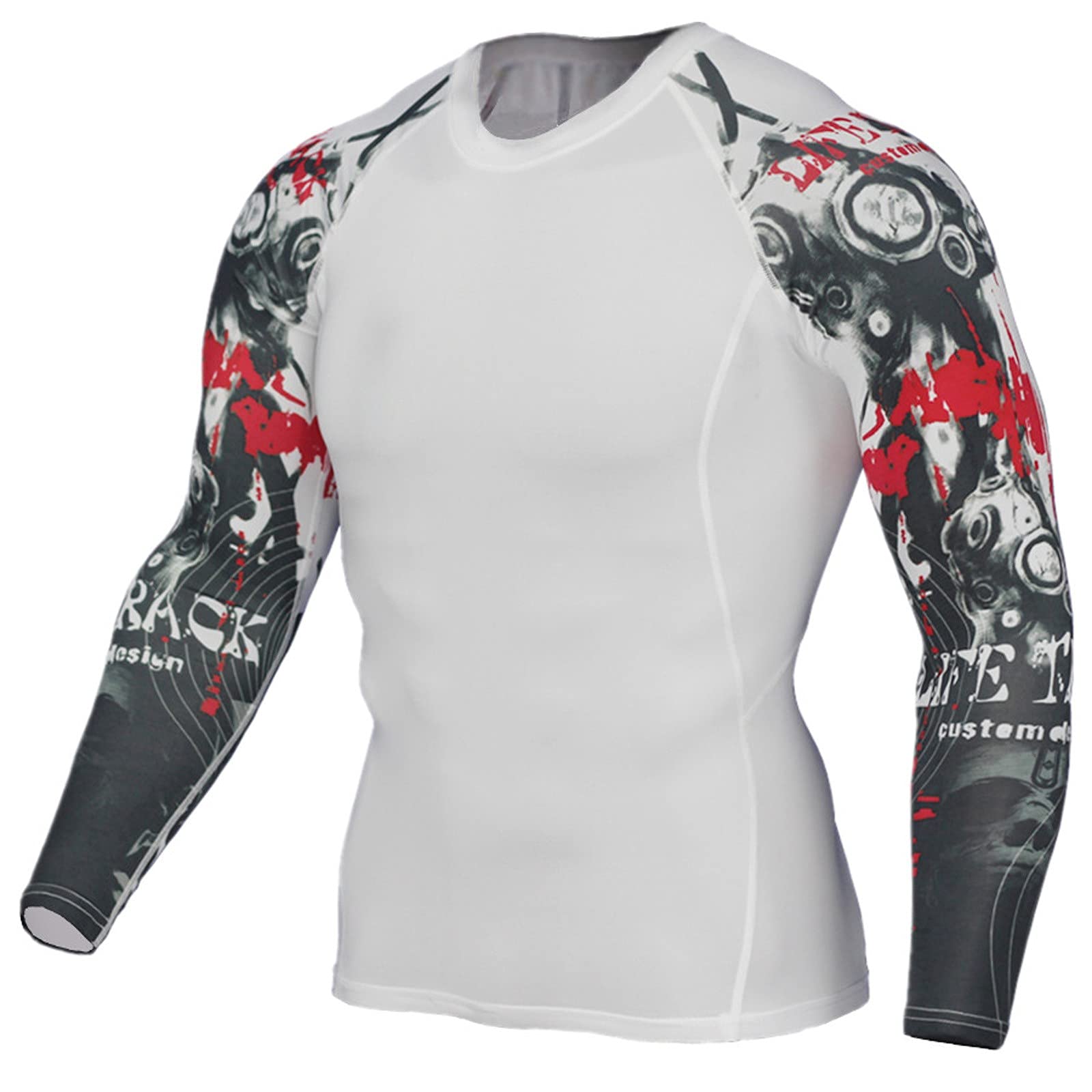 Men's Quick-Dry Fitness Tights & Long Sleeve Breathable Workout Top - Plus Size Activewear for Running, Yoga & Gym Training