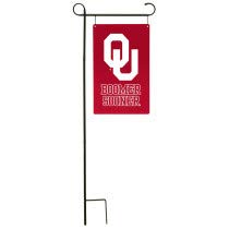 University of Oklahoma OU Metal Garden Flag with Stand Holder - Durable Outdoor College Decor for Porch, Yard & Tailgating - Show Your Sooner Pride