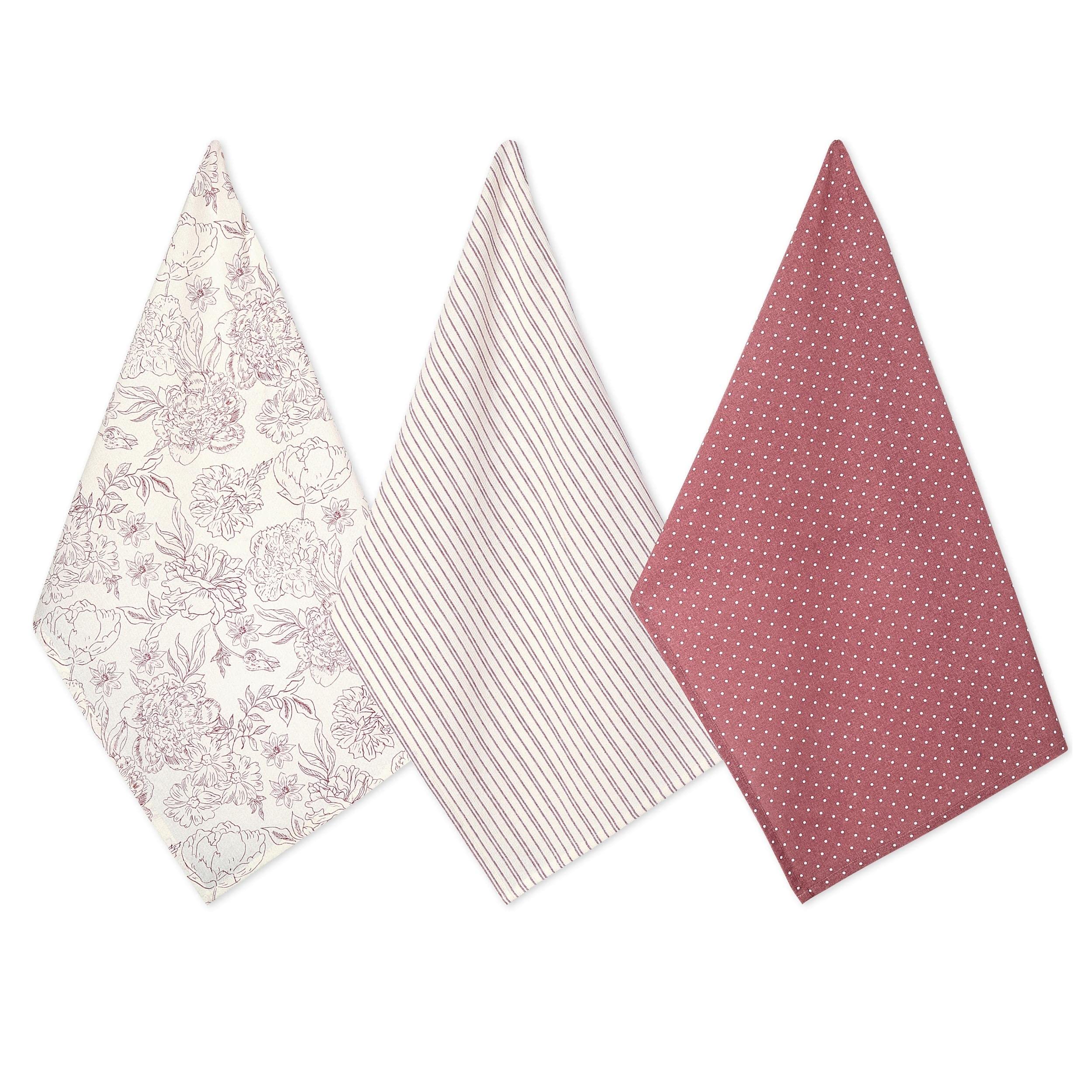 Premium 100% Cotton Kitchen Towels Set of 3 - 18